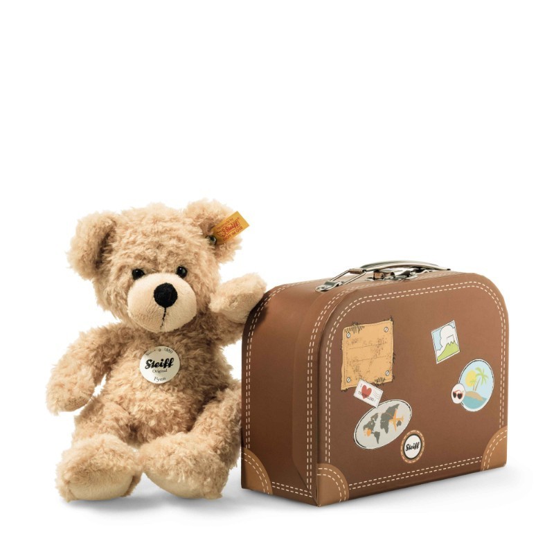 Teddyb. Fynn 28 beige mit Koffer