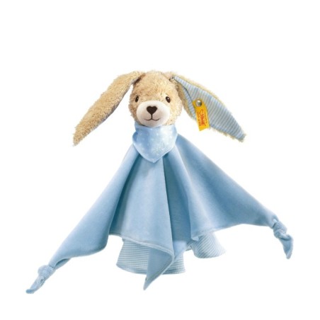 Hoppel Hase Schmusetuch 28 blau